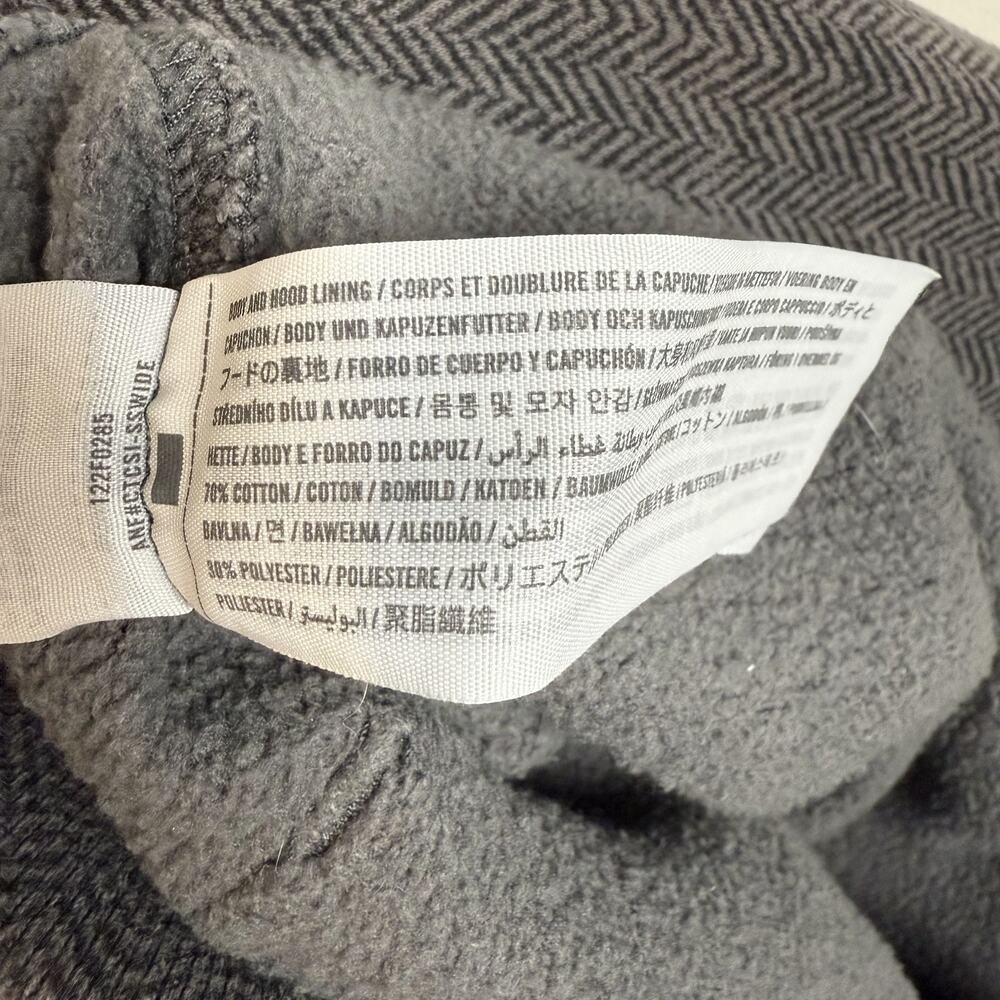 Abercrombie & Fitch Hoodie Women XS Gray Chevron Fleece Lined Relaxed Pullover - Picture 5 of 11